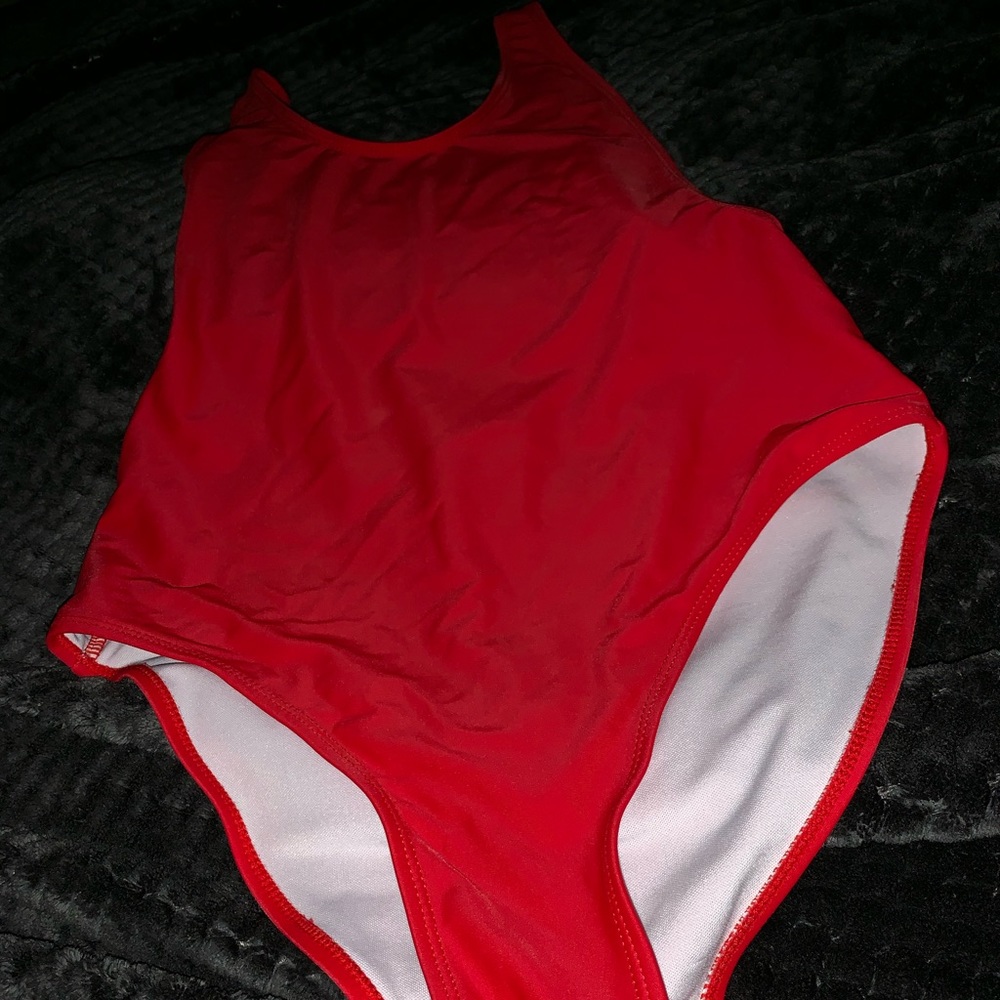 MissGuided Red One Piece Swimsuit.